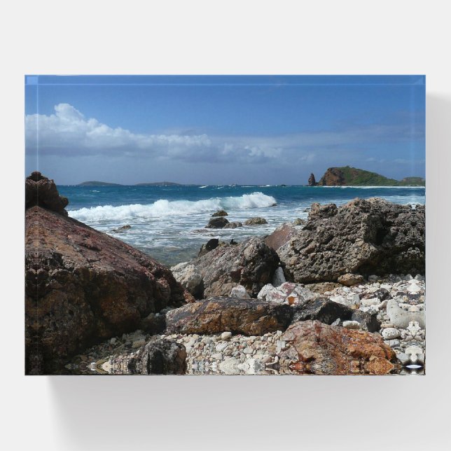 St. Thomas Rocky Beach Paperweight (Front)