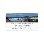 St. Thomas Rocky Beach Tropical Landscape Label