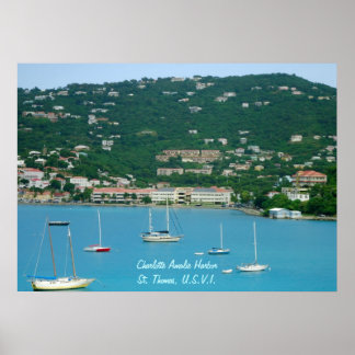 St. Thomas Sailboats Poster