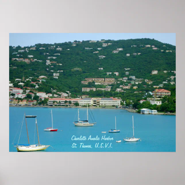 St. Thomas Sailboats Poster | Zazzle