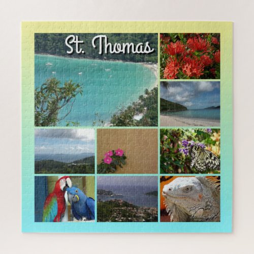 St Thomas _ Scenic Photo Collage 6115 Jigsaw Puzzle