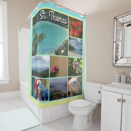 St Thomas _ Scenic Photo Collage 6115 Shower Curtain