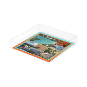 St. Thomas - Scenic Photo Collage 6119 Acrylic Tray