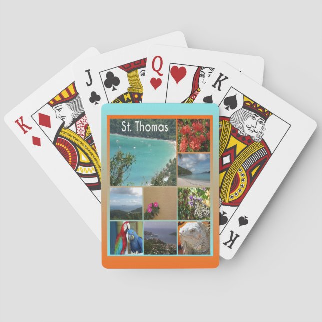 St. Thomas - Scenic Photo Collage 6119 Poker Cards (Back)