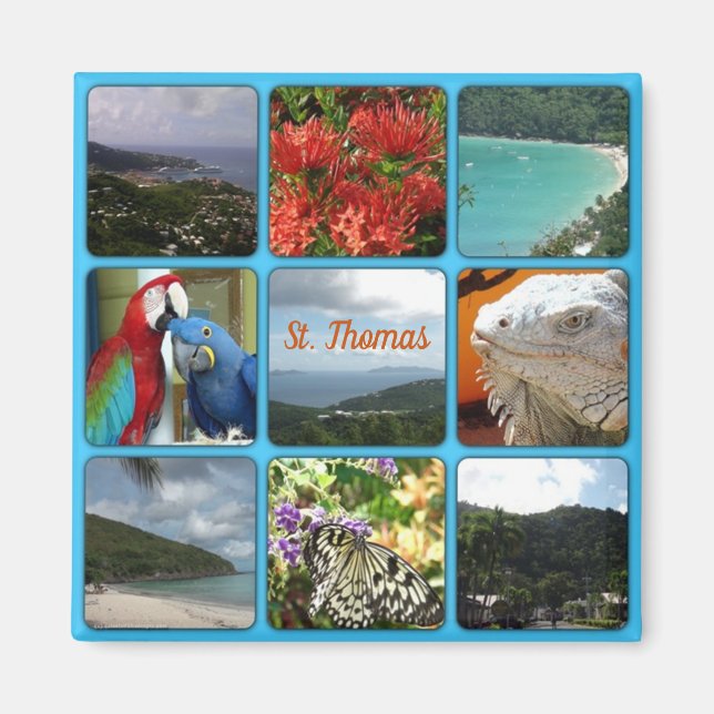 St. Thomas - Scenic Photo Collage Magnet (Front)