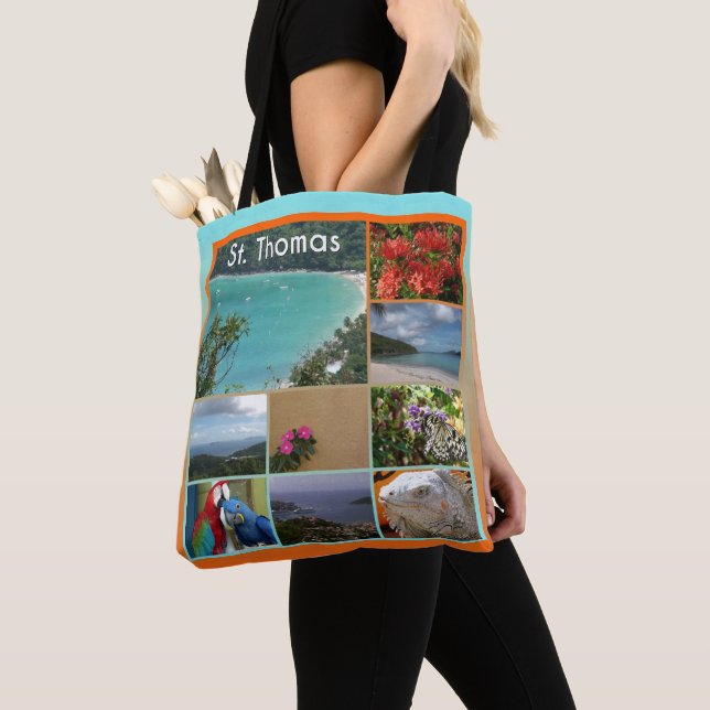 St. Thomas - Scenic Photo Collage Tote Bag (Close Up)