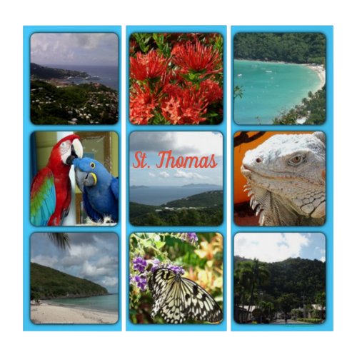 St Thomas _ Scenic Photo Collage Triptych
