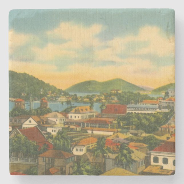 St Thomas Stone Coaster (Front)