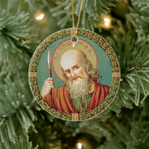 St. Thomas the Apostle (JMAS 12) Ceramic Ornament