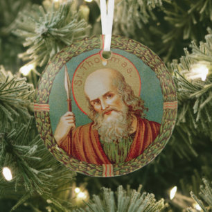 St. Thomas the Apostle (JMAS 12) Glass Ornament