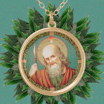 St. Thomas the Apostle (JMAS 12) Gold Plated Necklace<br><div class="desc">St. Thomas the Apostle, also called Didymus (the "twin"), was one of the Twelve Apostles of Jesus Christ according to the New Testament. After initially doubting the Resurrection until he touched Christ's wounds for himself, St. Thomas went on to evangelize Parthia, Persia, and India with missionary zeal. Here, he holds...</div>