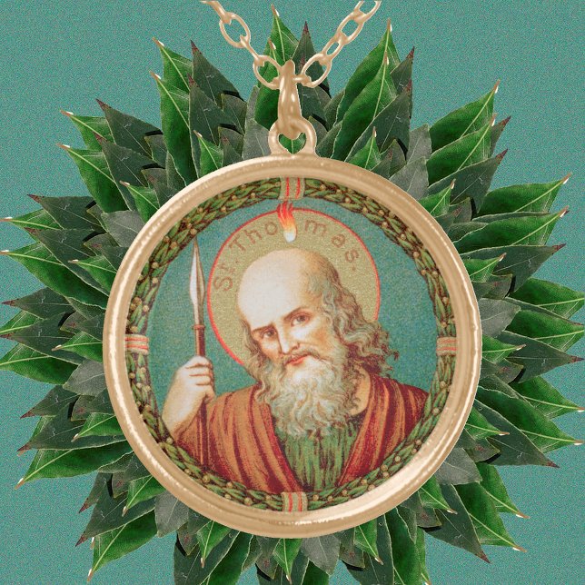 St. Thomas the Apostle (JMAS 12) Gold Plated Necklace (Creator Uploaded)