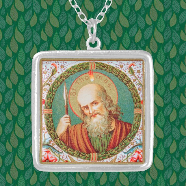 St. Thomas the Apostle (JMAS 12) Silver Plated Necklace (Creator Uploaded)