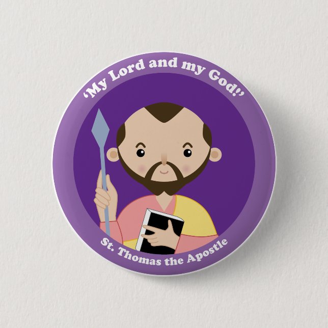 St. Thomas the Apostle Pinback Button (Front)