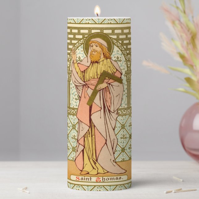 St. Thomas the Apostle (RLS 18) 3"x8" Pillar Candle (In Situ)