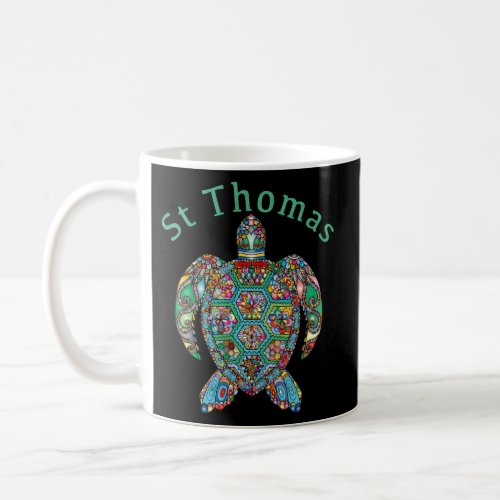 St Thomas Tribal Turtle Coffee Mug