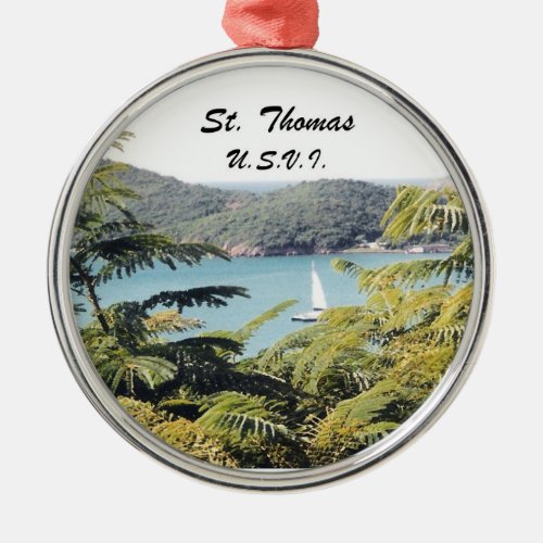 St Thomas USVI Metal Ornament