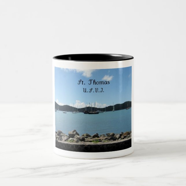 St. Thomas, U.S.V.I Two-Tone Coffee Mug (Center)