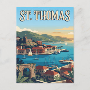 St. Thomas U.S. Virgin Islands Caribbean Harbor Postcard