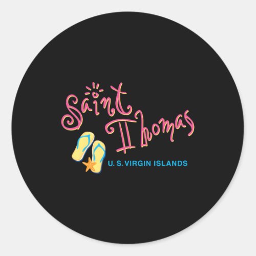 St Thomas U S Virgin Islands Classic Round Sticker