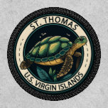 St Thomas U.S. Virgin Islands Turtle Badge<br><div class="desc">St Thomas vector art design. It's known for its beaches and snorkeling spots.</div>