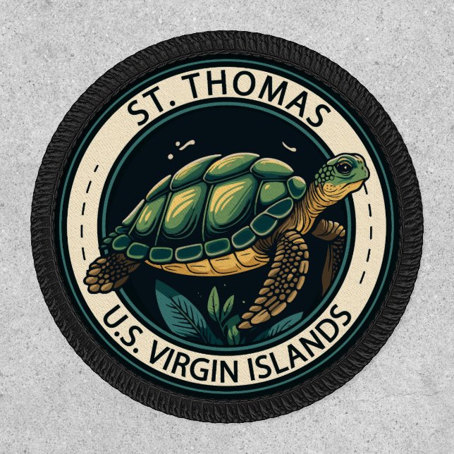 St Thomas U.S. Virgin Islands Turtle Badge (Front)