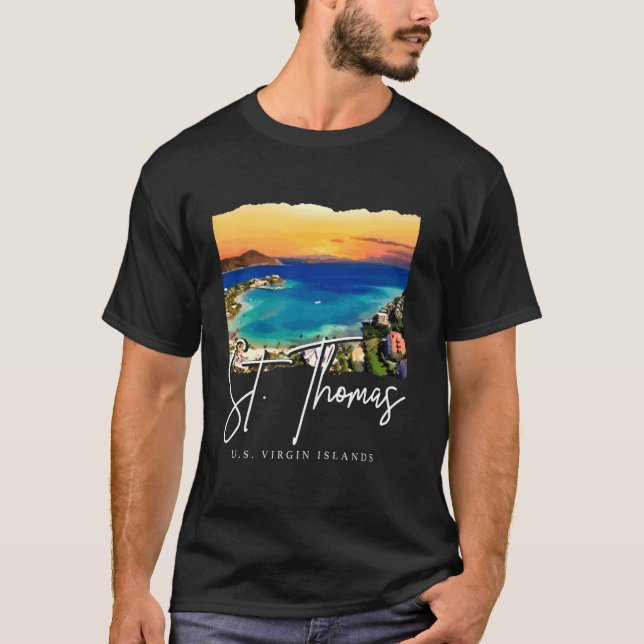St. Thomas US Virgin Islands Beach USVI Pride Souv T-Shirt (Front)