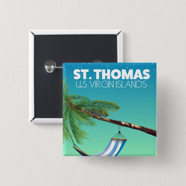 St Thomas US Virgin Islands. Button (Front & Back)