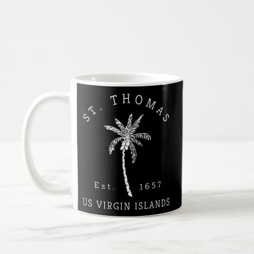 St Thomas Usvi Beach Palm Tree Novelty Coffee Mug