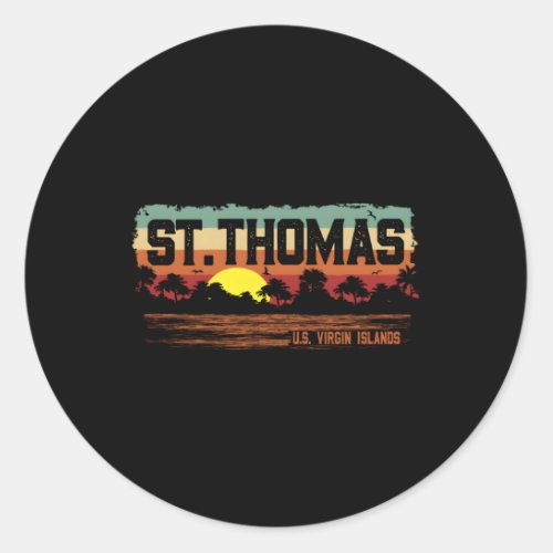 St Thomas Usvi Classic Round Sticker