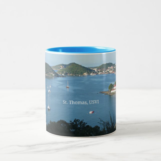St. Thomas, USVI Two-Tone Coffee Mug (Center)