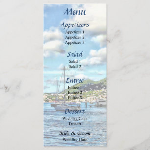 St. Thomas VI - Boats in Harbor Wedding Menu