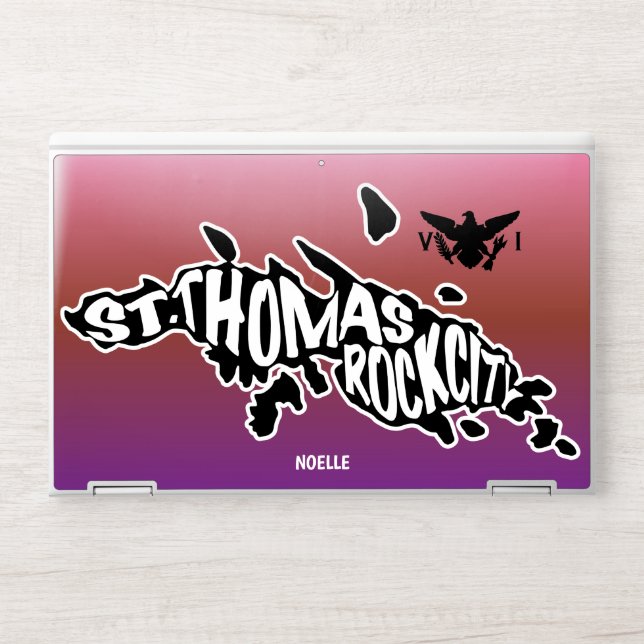 St. Thomas, Virgin Islands | Rock City HP Laptop Skin (Front)