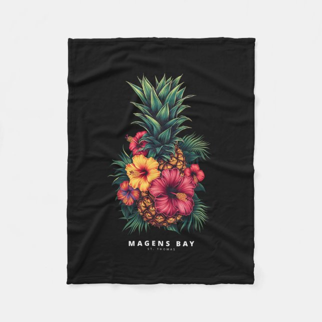 St Thomas Virgin Islands Vacation Shirt Tril Pinea Fleece Blanket (Front)