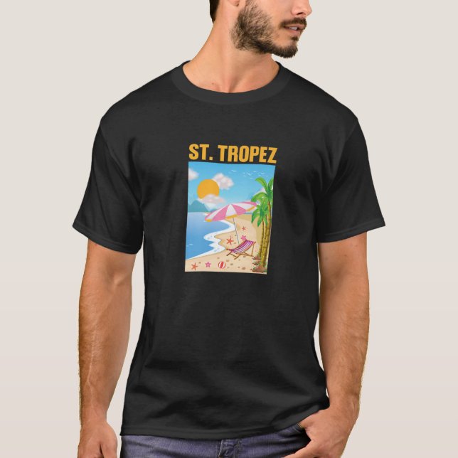 St. Tropez Cote D'azur Cannes Paris France French T-Shirt (Front)