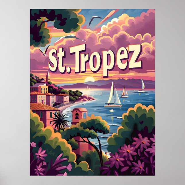 St.Tropez Sunset Poster (Front)