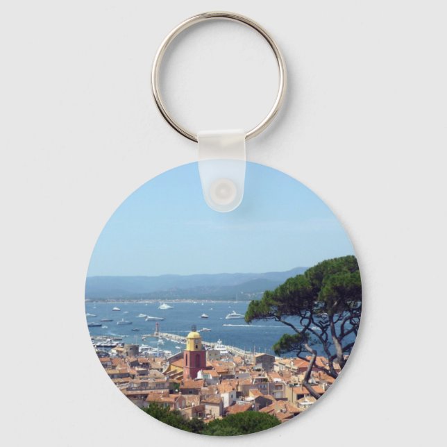 st tropez view keychain (Front)