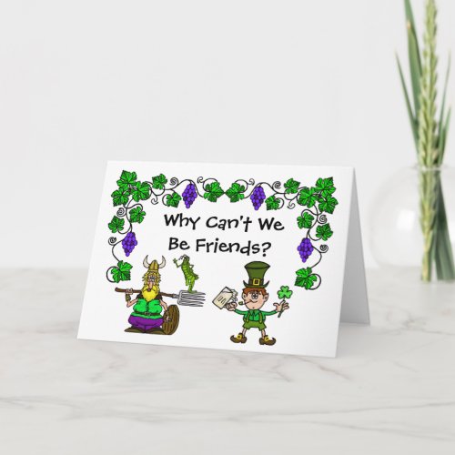St Urho and St Patrick Day Combination Card