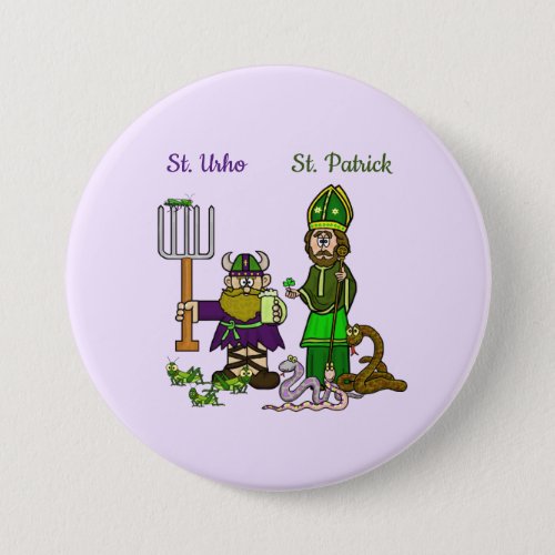 St Urho and St Patrick on Big Button 