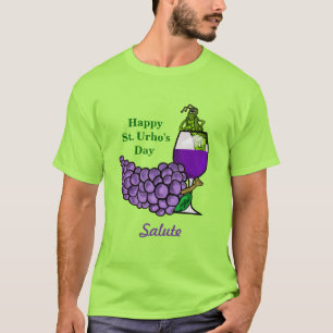 St. Urho Bottoms Up! + Salute Two-sided T-shirt