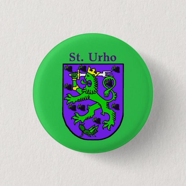 St. Urho Coat of Arms Button (Front)