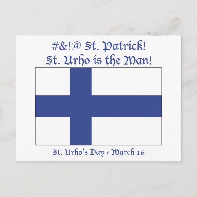 St. Urho is the Man Postcard (Front)