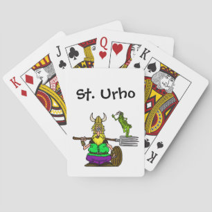 St. Urho Playing Cards with Peace Grasshopper