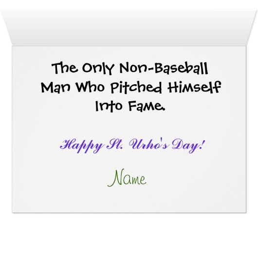 St. Urho T-shirt with Peace Grasshopper Card (Inside Horizontal (Bottom))