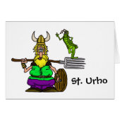 St. Urho T-shirt with Peace Grasshopper Card (Front Horizontal)