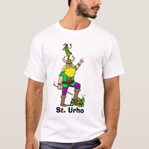St Urho With Grasshoppers T_shirt