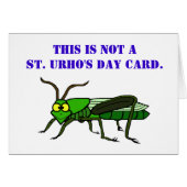 St. Urho's Day Grasshopper Bullying Card (Front Horizontal)