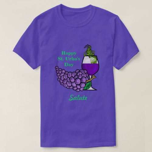 St Urhos Day Grasshopper with Wine  Beer Shirt