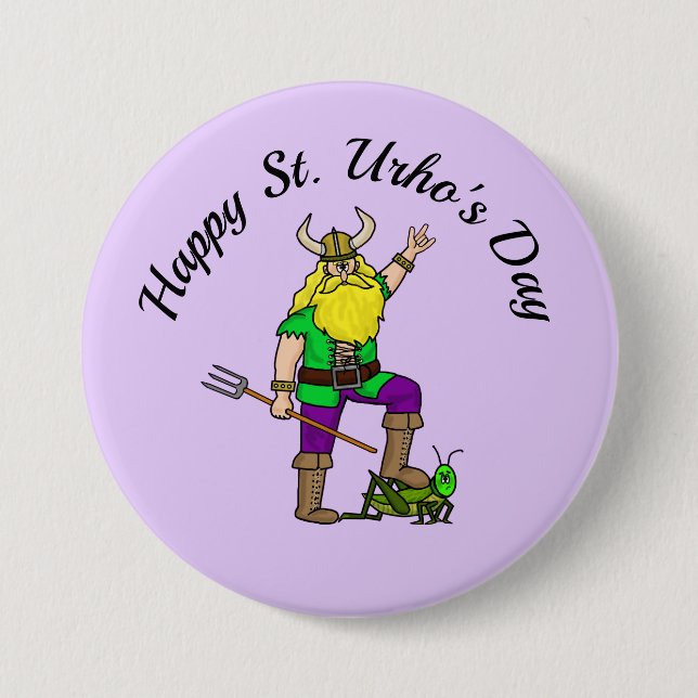 St. Urho's Day I Love You Button (Front)