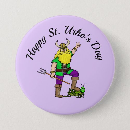 St Urhos Day I Love You Button